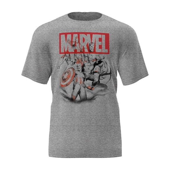 Marvel Avengers Gray Adult Unisex Tee Shirt, XS-XL