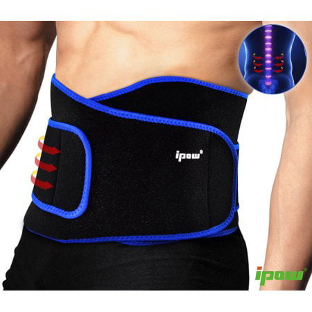 IPOW Back Brace Lower Back Pain Strap Decompression Back Belt with Lumbar Support Workout Compression Abdominal Brace Neoprene Waist Trimmer for Men Women Sciatica Scoliosis (Best Support For Lower Back Pain)