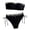 solid color, variant on Xuety Bikini Sets for Women Cute Two Piece Swimsuits Tube Top Mid Rise Trim String Bathing Suit