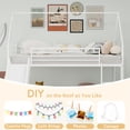 thumbnail image 3 of taoruifang Twin Metal Loft Bed with Slide and Storage white ,No Box Spring Required, 3 of 11