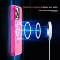 thumbnail image 3 of Compatible with iPhone 15 Pro Case with Invisible Magnetic O-Ring Stand Military-Grade Translucent Case for iPhone 15 Pro 6.1" [Compatible with MagSafe][Great Grip Feeling], Rose, 3 of 18