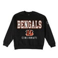 thumbnail image 6 of Women's Gameday Couture Black Cincinnati Bengals Oversized Level Up Black Label Premium Fleece Sweatshirt, 6 of 6