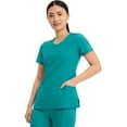thumbnail image 5 of Infinity Cherokee Round Neck Nurse Scrub Tops for Women with 3 Pockets 360 Stretch & Wrinkle-Resistant 2624A, 5 of 9