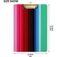 thumbnail image 3 of Coolnut Mexican Serape Blanket Stripes Clipboard, Acrylic Standard A4 Letter Size Clip Board with Low Profile Clip for Office, Classroom, Doctor, Nurse and Teacher Gifts, 3 of 7