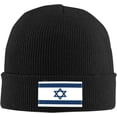 thumbnail image 2 of Beanie, Israel Israeli Flag Beanie Hat Women Winter Hats Men Knit Slouchy Skull Cap Knitted Hat Hedging Hat Black, 2 of 9