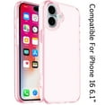 thumbnail image 3 of For iPhone 16 6.1 inch Sturdy Ultra Thick 3mm Transparent Hybrid Case Cover - Pink, 3 of 3