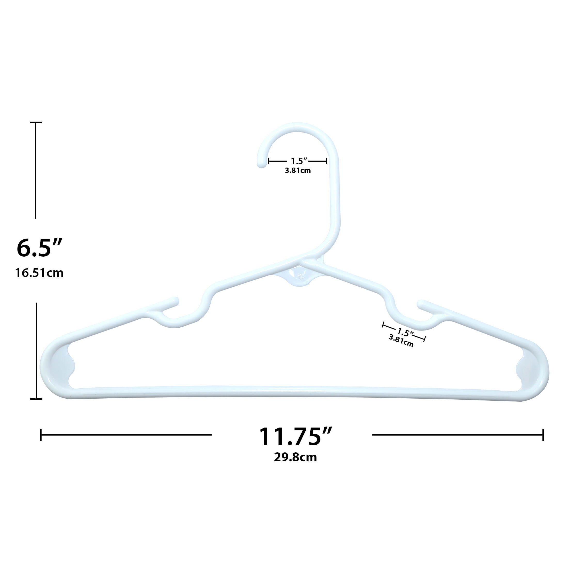 Parent's Choice Infant and Toddler Hangers, White, 10 Count