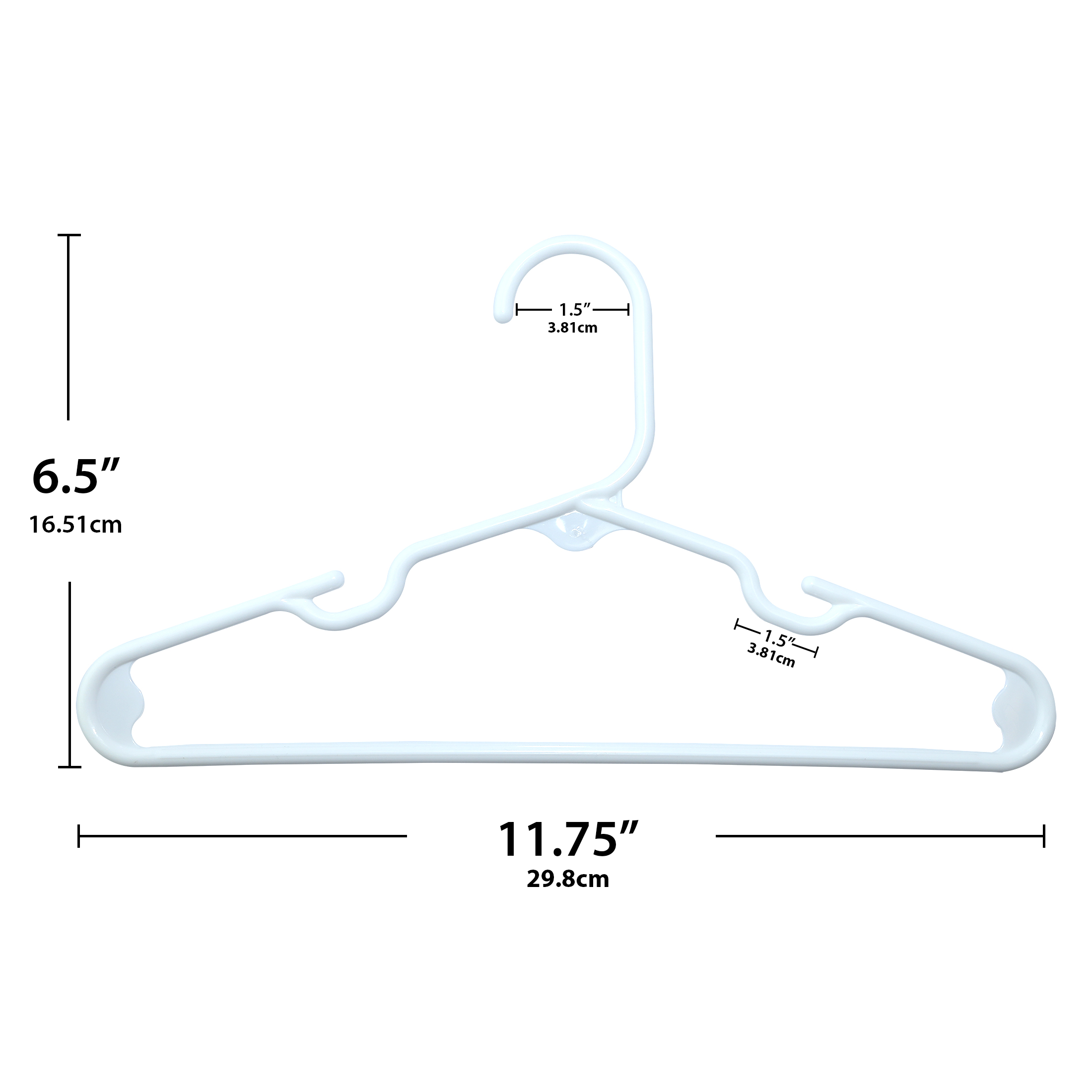 Parents' Choice Infant and Toddler Hangers, White, 80 Count photo 4