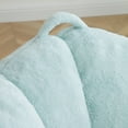 thumbnail image 4 of Miniyam Ergonomic Faux Fur Bean Bag Chair with Ottoman - Living Room, Bedroom, Game Room Lounger for Adults & Teens (Light Blue), 4 of 10