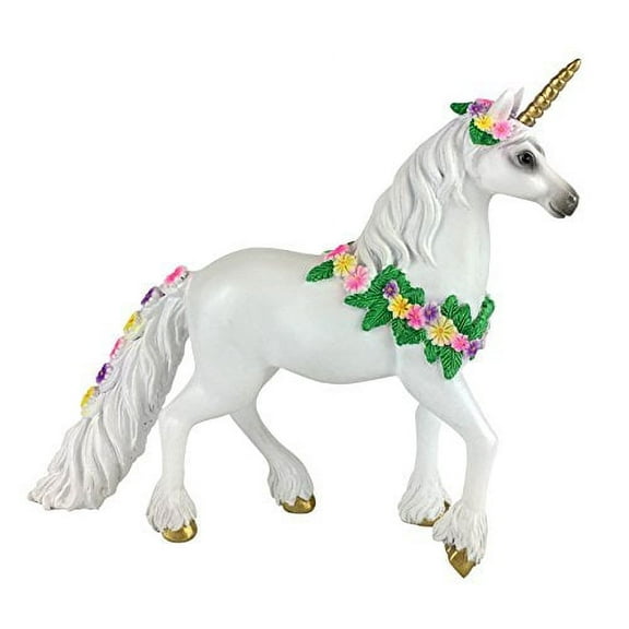 GlitZGlam Genevive The Golden Unicorn for Your Enchanted Fairy Garden. 6.5 inches Tall Fairy Garden Accessory