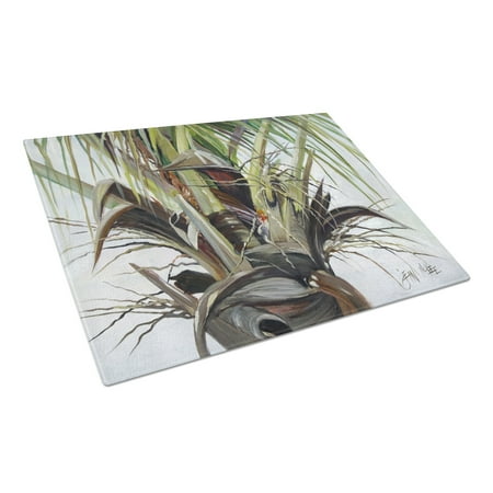 

Caroline s Treasures Top Palm Tree Glass Cutting Board Large