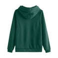 thumbnail image 5 of Otntypg Fashion Womens Hooded Sweatshirts Lightweight Casual Fall Winter Long Sleeve Drawstring Hoodie Tops Trendy Basic Oversized Athletic Pullover Sweatshirt with Pockets Green S, 5 of 5