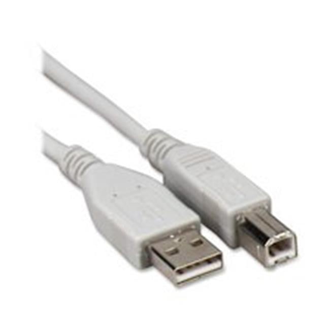 AB USB Cable Plug and Play 6ft. Gray