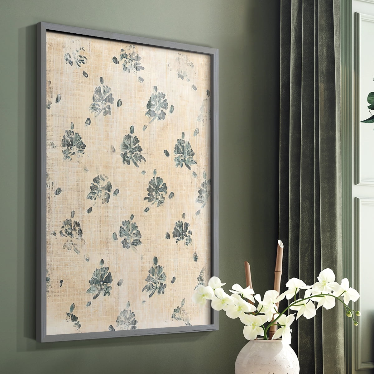 Vintage Blockprint II in Paper Solid Wood 8 x 10 Framed Print
