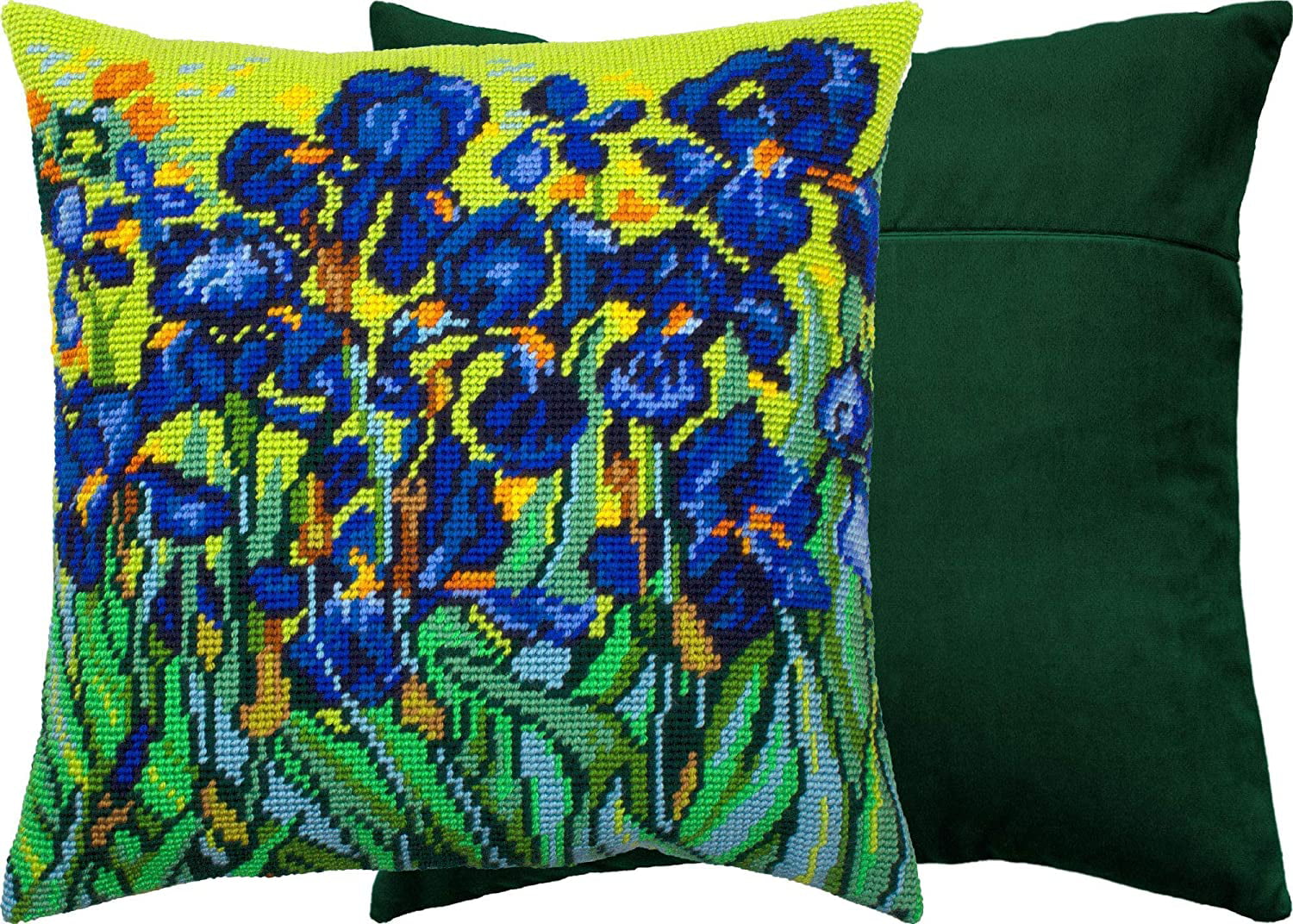 16" Peacock On Flower Tree  Hand crafted Gorgeous Needlepoint Pillow Cushion 