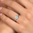 thumbnail image 4 of Gem Stone King 925 Silver and 10K Yellow Gold Sky Blue Aquamarine and Swiss Blue Topaz Engagement Ring for Women | 1.15 Cttw | Oval 7X5MM | Gemstone March Birthstone | Size 8, 4 of 6