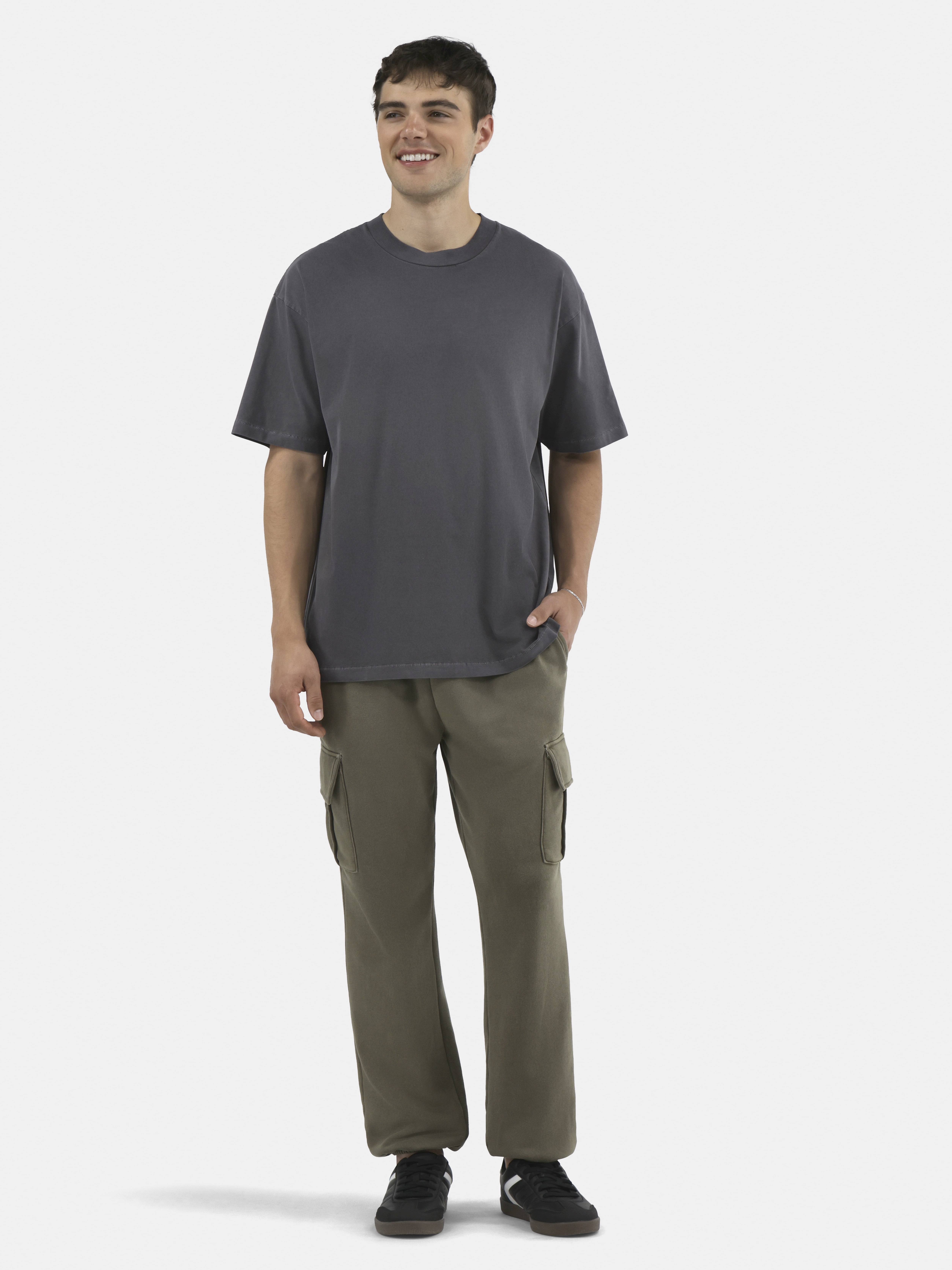 No Boundaries All Gender Cotton Oversize Tee with Short Sleeves, Men's and Big Men's