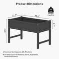 thumbnail image 2 of USYOLUR Weatherproof Raised Garden Bed, Outdoor HDPE Planter Box with Legs, Raised Planter Beds for Garden, Patio, Deck, Balcony (Black), 2 of 8
