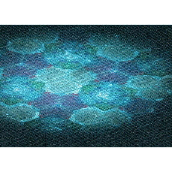 Ahgly Company Machine Washable Indoor Rectangle Transitional Dark Turquoise Green Area Rugs, 3' x 5'