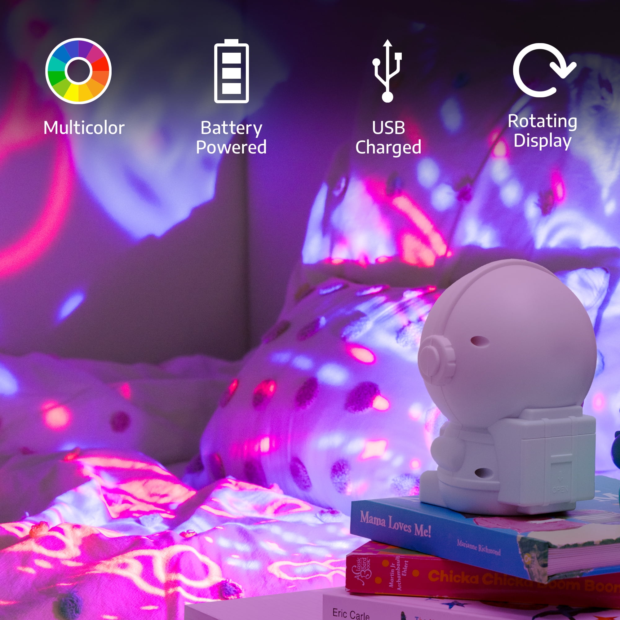 BrightSide Mini Astronaut Projector - LED Starry Light 5.8" Height x 5.1" Width