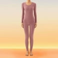 thumbnail image 5 of Thermal Underwear Set for Women Fleece Winter Warm Long Sleeve Pullover Base Layer Cold Weather Pajams Sets (XXL, Hot Pink), 5 of 6
