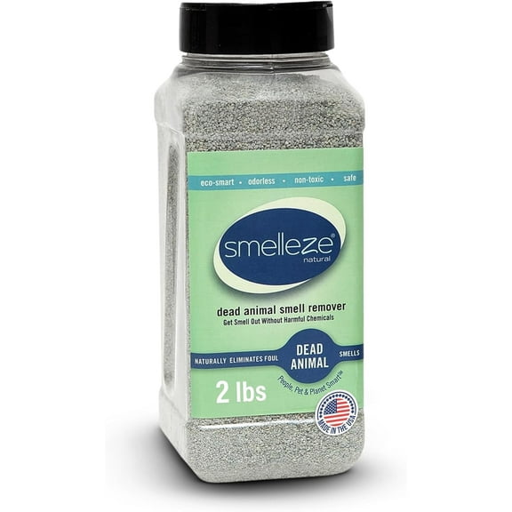 SMELLEZE Natural Dead Animal Odor Removal Granules 2lbs Eliminate Dead Rat, Mice, Squirrel, Chipmunk, Raccoon & Bat Smell