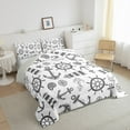 thumbnail image 3 of Manfei Gray Anchor Rudder Bedding Comforter Set, Coastal Lighthouse Twin Comforter Sets, Nautical Bedding Set, Ultra Soft Bedroom Decor Reversible 2 Pieces, 3 of 8