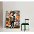 thumbnail image 4 of AVOI Graffiti Wall Art Street Pop Graffiti Canvas Prints Black Boy Pictures Colorful Figure Poster Black Boy Colorful Paintings Abstract Modern Wall Decor For Living Room Bedroom Frame: 16x16in, 4 of 6