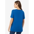 thumbnail image 2 of Woman Within Plus Size Perfect Short-Sleeve Crewneck Cotton Tee, 2 of 6