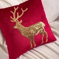 thumbnail image 4 of Christmas Pillowcases 18 x 18 inch Set of 2 Red Christmas Deer Sequins Throw Pillow Cover Christmas Pillow case Christmas Party Decor Winter Holiday Cushion Case, 4 of 6
