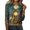 Green, variant on JoveMarine Halloween Shirts for Women, 3/4 Sleeve Crew Neck with Moon Bat Print, Loose Fit Fall Graphic Tee,Black L