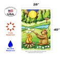 thumbnail image 2 of Toland Home Garden 101175 Camping Bear summer Flag 28x40 Inch Double Sided for Outdoor Camp House Yard Decoration, 2 of 5