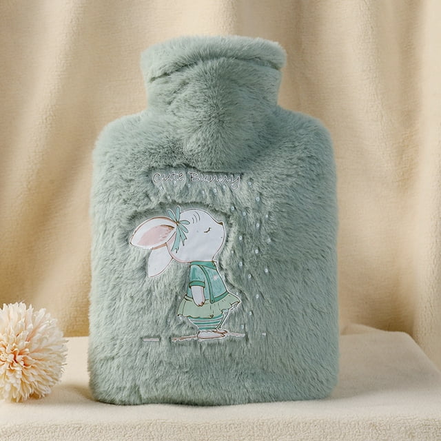 WIFKLSIIPG Cozy Cartoon Hot Water Bottle Warming Hand Warmer Thickened & Explosion Design Adorable Fuzzy Heat Pack for Winter Comfort