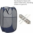 thumbnail image 3 of Panier à Linge [2 Pack] Panier à Linge Pliable Pop-Up en Maille Sac à Linge Pliable avec Poignée, Bleu, 3 of 4