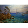 thumbnail image 2 of Sviridov, Sergei 24x17 White Modern Wood Framed Museum Art Print Titled - Rocky Coast XIII, 2 of 4