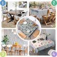thumbnail image 4 of Cute Pitbull Terriers Dog and Flowers Square Tablecloth,Waterproof Square Table Cover,Wipeable Spillproof Washable Table Cover for Home Kitchen Party Decor 42"X42"(107x107cm), 4 of 6