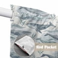 thumbnail image 4 of Teal Grey Whale Coastal Swag Valances for Windows, Kitchen Curtains 36 Inch Length 2 Panels Set, Watercolor Beach Ocean Nautical Short Curtains for Small Windows Rod Pocket Cafe Curtains 28"x36", 4 of 8