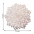 thumbnail image 2 of BalsaCircle 6 Blush Round 15" Dahlia Floral Vinyl PLacemats Wedding Party Decor, 2 of 8