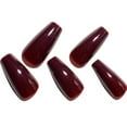 thumbnail image 3 of Long Press on Nails Coffin, Winter Dark Red Coffin False Nails with Adhesive Tabs,24 Pcs Glue on Nails UV Glossy Reusable Acrylic Stick on Nails Tips for Women Girls Dark Red 0.03 Fl Oz (Pack of, 3 of 5