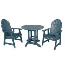Highwood's 36" Round 3-pc Hamilton Dining Set - Dining Height, Outdoor, Eco-friendly, Synthetic Wood