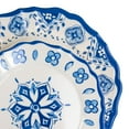 thumbnail image 6 of Elama Blue Garden 12 Piece Scalloped Lightweight Melamine Dinnerware Set in Blue, 6 of 11