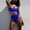Blue, variant on BONIXOOM One Piece Swimsuit Women Tankini Tie Solid Bikinis Bikini Summer Swimwears on Clearance White Size 6