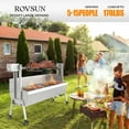 thumbnail image 2 of RovSun 46 Electric Rotisserie Grill 176 lbs Capacity 25w Pig Lamb Spit Roaster Rotisserie w/Lockable Wheels Wind Baffle with Adjustable Height, 2 of 8