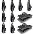 thumbnail image 1 of 10 clips para cerrar cortinas, clips para lonas, clips para sujetar lonas, para tiendas de campaña, camping, sol, viento, accesorios (negro), 1 of 5