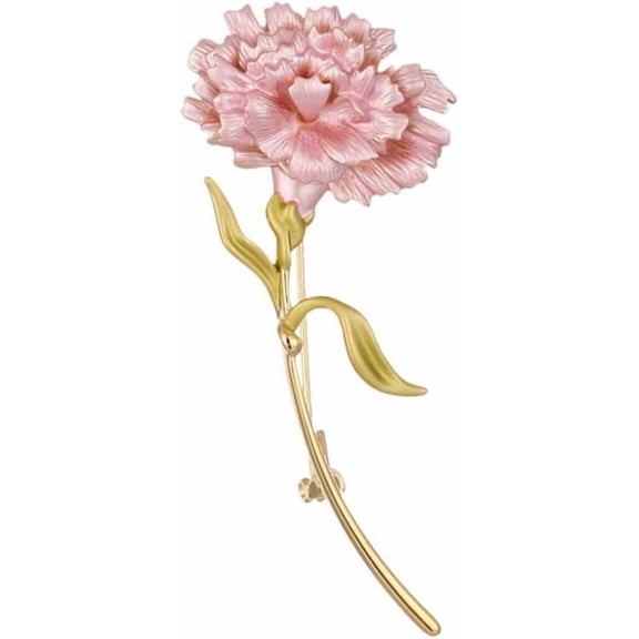 Carnation Flower Brooch Pin for Women Petals Floral Lapel Pins Rose Flower Bouquet Badge Cardigan Collar Clip Clothes Elegant Corsage Accessory Jewelry