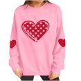 thumbnail image 5 of Women'S Valentines Sweatshirts Love Heart Graphic Long Sleeve Shirts Casual Crew Neck Pullovers Plus Size Tops, 5 of 9