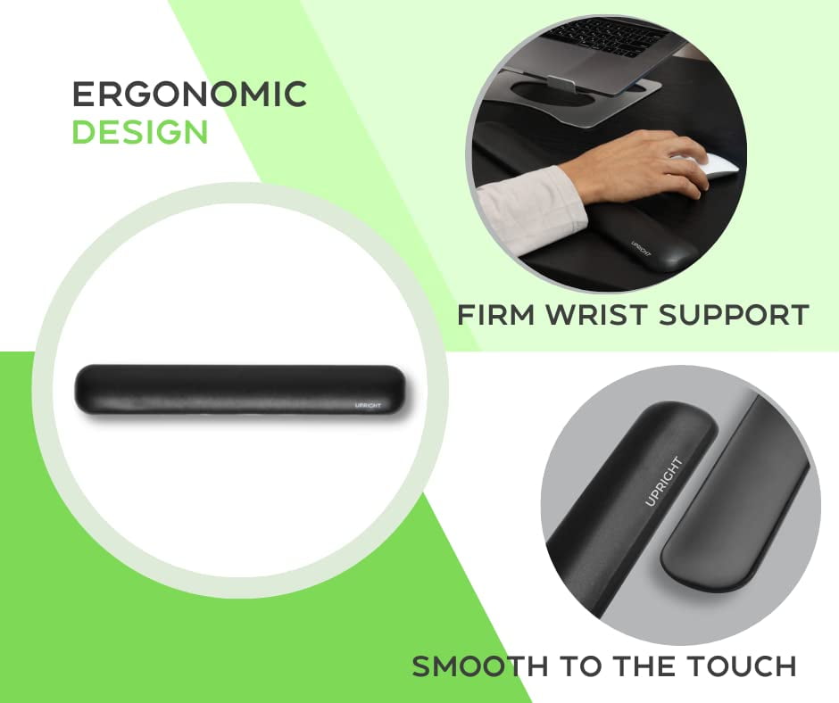 Upright GO Ergonomic Wrist Rest | Gel Memory Foam & Non-Slip for Keyboard