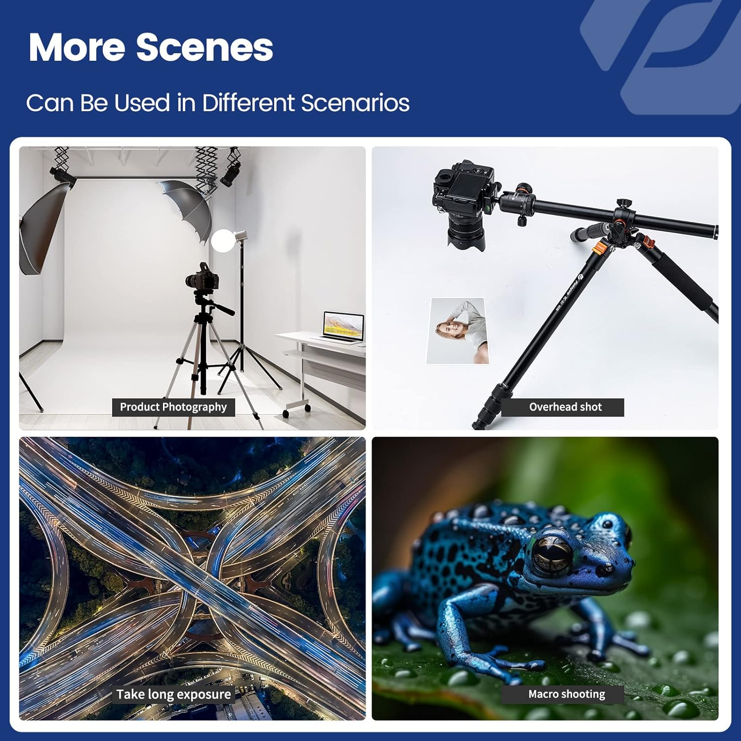 Fotopro X-Go HR Pro 62.6" Aluminum 2-in-1 Tripod and Monopod with Panoramic Ball Head, Heavy Duty Tripod Stand, 360° Horizontal Rotation, Multi Angle Center Column, Macro Shooting, Max Load 17.6 lbs