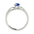 thumbnail image 3 of AoneJewelry Women's 1.00 Carat Oval Shape Sapphire and Diamond Ring in 10K Rose, White & Yellow Gold, 4-Prong Setting, 3 of 5