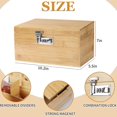 thumbnail image 3 of Large Bamboo Box with Combination Lock, Decorative Storage Box with Removable Tray & Detachable Compartment, Wooden Boxes with Alright Jars & Brushes & Storage Tubes as Great Gift Choice., 3 of 8